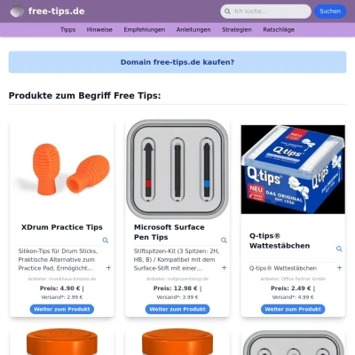 Screenshot free-tips.de
