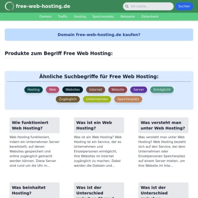 Screenshot free-web-hosting.de