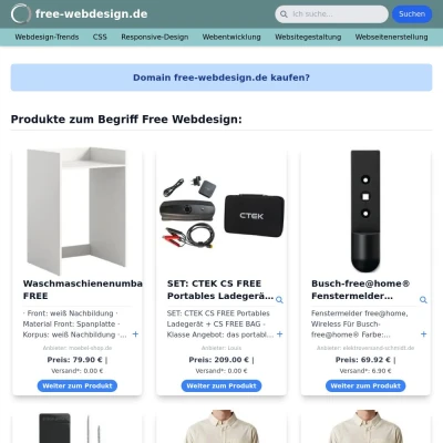 Screenshot free-webdesign.de