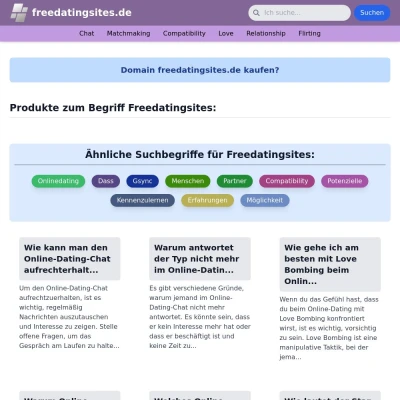 Screenshot freedatingsites.de