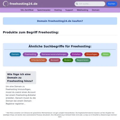 Screenshot freehosting24.de