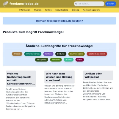 Screenshot freeknowledge.de