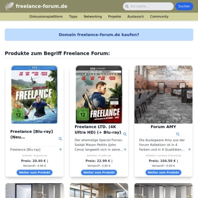 Screenshot freelance-forum.de