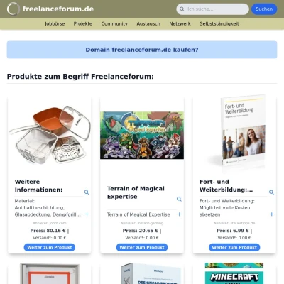 Screenshot freelanceforum.de