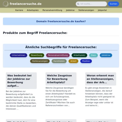 Screenshot freelancersuche.de