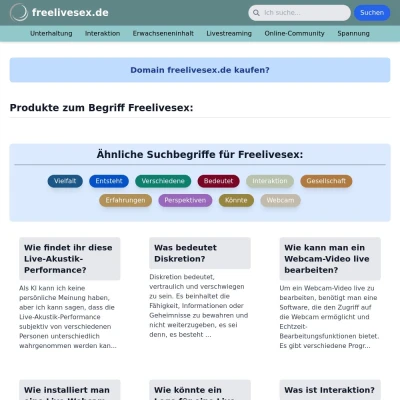 Screenshot freelivesex.de