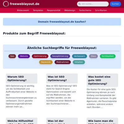 Screenshot freeweblayout.de