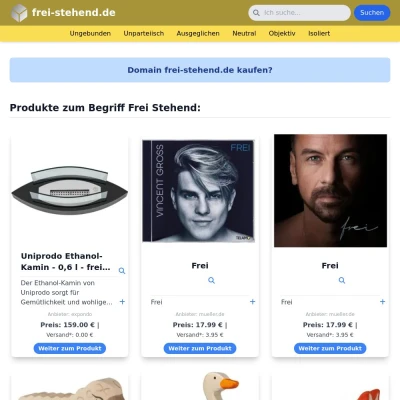 Screenshot frei-stehend.de