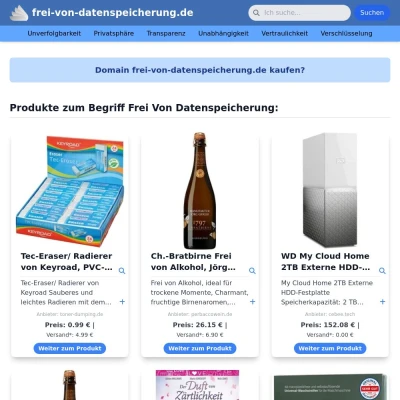 Screenshot frei-von-datenspeicherung.de