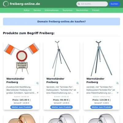 Screenshot freiberg-online.de