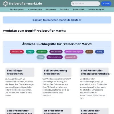 Screenshot freiberufler-markt.de