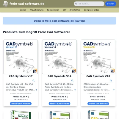 Screenshot freie-cad-software.de