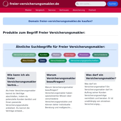 Screenshot freier-versicherungsmakler.de