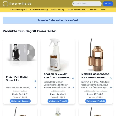 Screenshot freier-wille.de