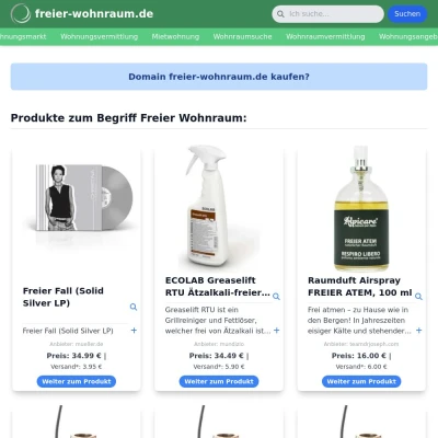 Screenshot freier-wohnraum.de