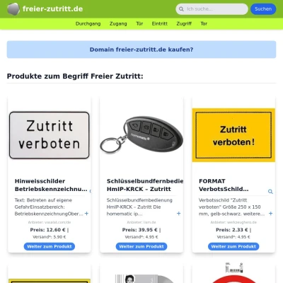 Screenshot freier-zutritt.de