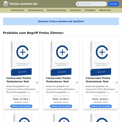 Screenshot freies-zimmer.de