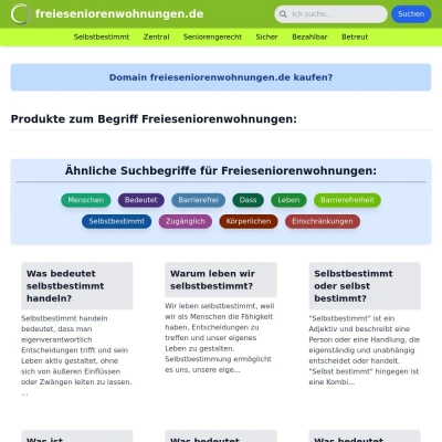 Screenshot freieseniorenwohnungen.de