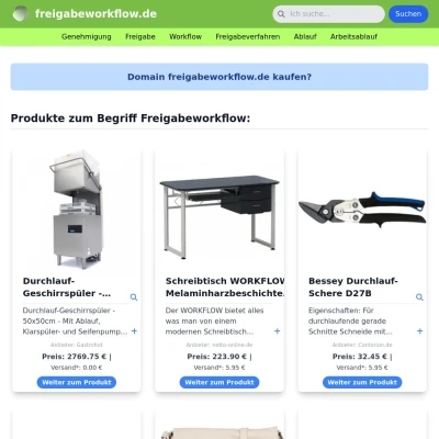 Screenshot freigabeworkflow.de