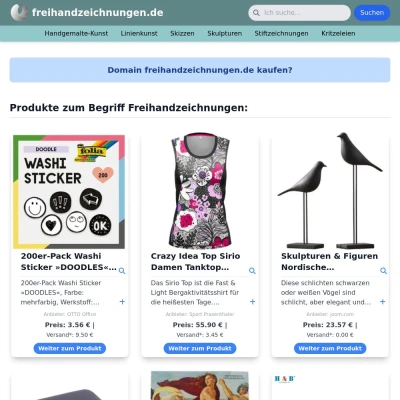 Screenshot freihandzeichnungen.de