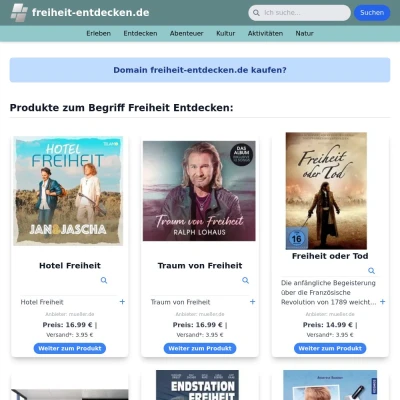 Screenshot freiheit-entdecken.de