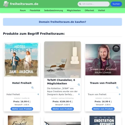 Screenshot freiheitsraum.de