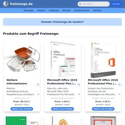 Screenshot freimenge.de
