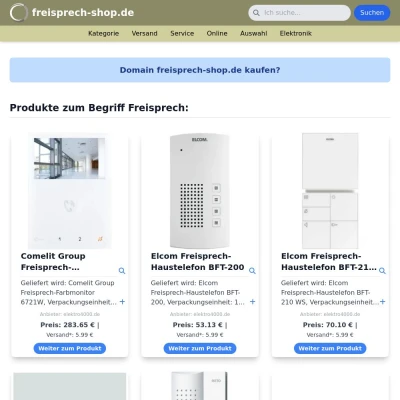 Screenshot freisprech-shop.de