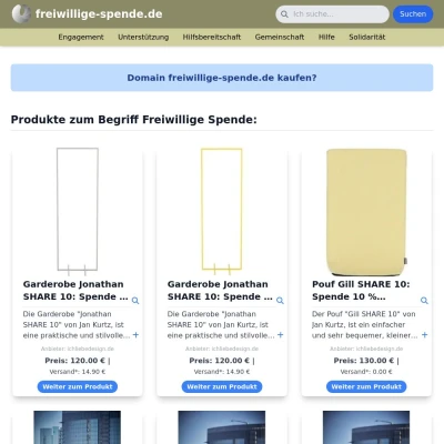 Screenshot freiwillige-spende.de