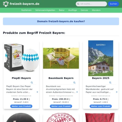 Screenshot freizeit-bayern.de