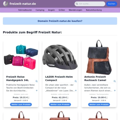 Screenshot freizeit-natur.de