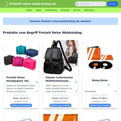 Screenshot freizeit-reise-webkatalog.de