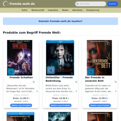 Screenshot fremde-welt.de