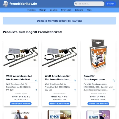 Screenshot fremdfabrikat.de