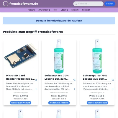 Screenshot fremdsoftware.de