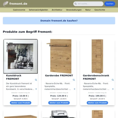 Screenshot fremont.de