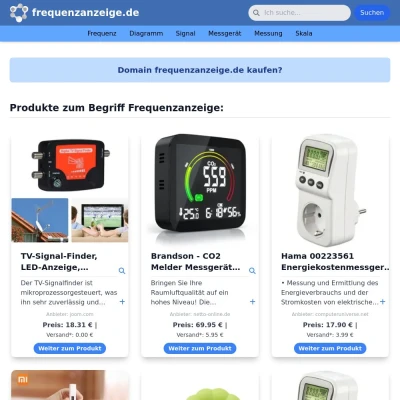 Screenshot frequenzanzeige.de