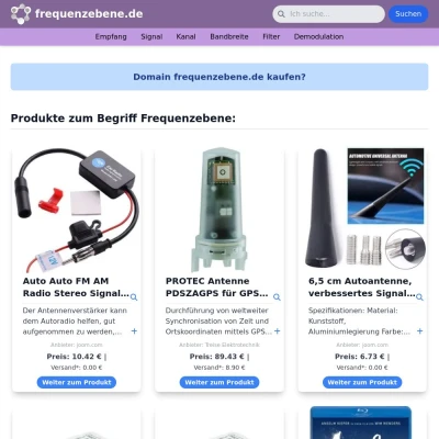 Screenshot frequenzebene.de