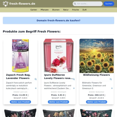 Screenshot fresh-flowers.de
