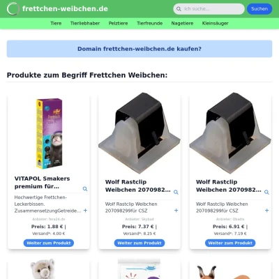 Screenshot frettchen-weibchen.de