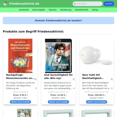 Screenshot friedensaktivist.de