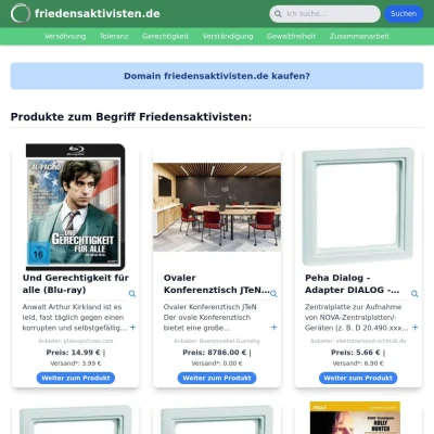 Screenshot friedensaktivisten.de