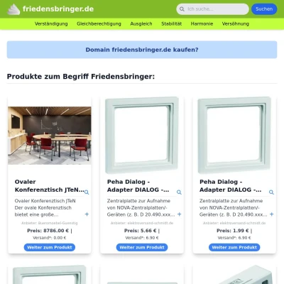 Screenshot friedensbringer.de