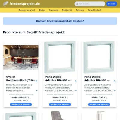 Screenshot friedensprojekt.de
