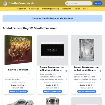 Screenshot friedhofsmauer.de