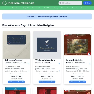 Screenshot friedliche-religion.de