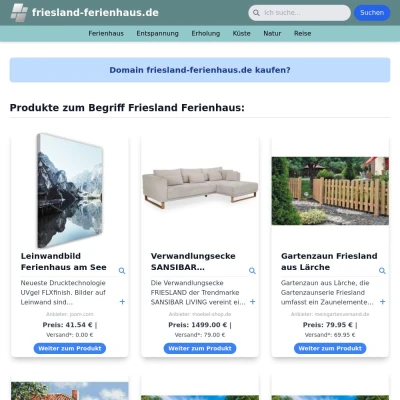 Screenshot friesland-ferienhaus.de