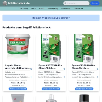 Screenshot friktionslack.de
