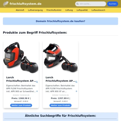 Screenshot frischluftsystem.de