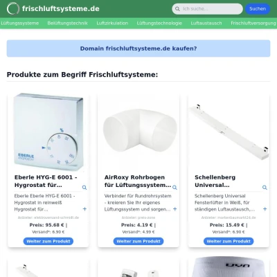 Screenshot frischluftsysteme.de